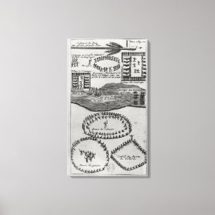 Friedenspfeifetanz des Irokesen Leinwanddruck