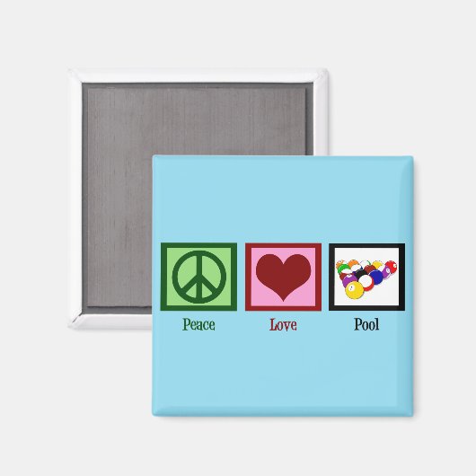 Friedenspool Liebe | Coole Billard Magnet (Vorderseite/Rückseite)