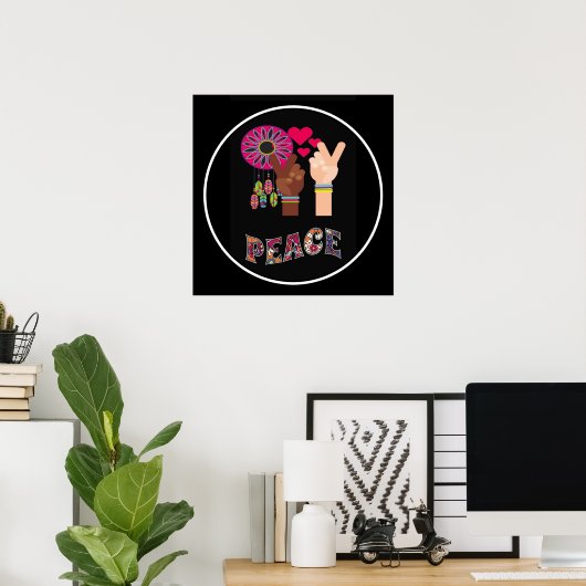Friedensposter Poster (Heimbüro)
