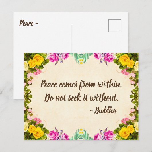 Friedenspostkarte - Buddha-Kontingent Postkarte (Vorne/Hinten)