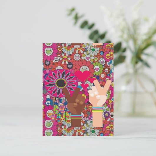 Friedenspostkarte Postkarte (Stehend Vorderseite)