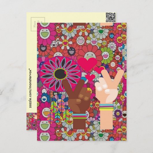 Friedenspostkarte Postkarte (Vorne/Hinten)