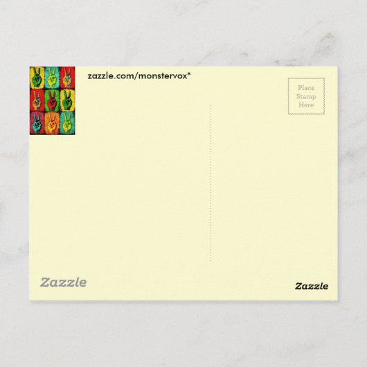 Friedenspostkarte Postkarte (Rückseite)