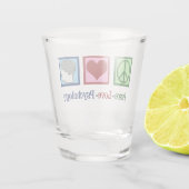 Friedenspsychologie Liebe Schnapsglas (Rückseite)