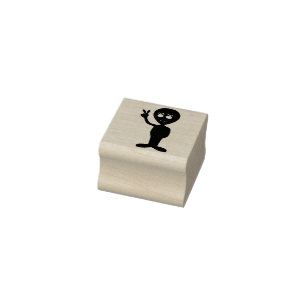 Friedensraum Alien Silhouette Briefmarke Gummistempel