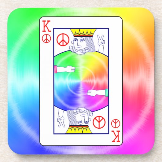 Friedensregeln - getränkeuntersetzer (Vorderseite)