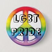 Friedensregenbogen, LGBT STOLZ Button (Vorderseite)