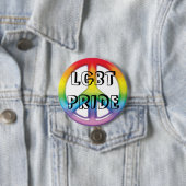 Friedensregenbogen, LGBT STOLZ Button (Beispiel)