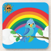 Friedensregenbogen Untersetzer (Vorderseite)