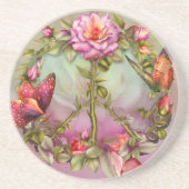 FriedensRosen-Kunst-Untersetzer Getränkeuntersetzer (Vorne)