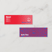 Friedensrot - dünn mini visitenkarte (Vorne/Hinten)