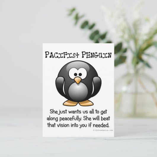 Friedensschaffung durch Gewalt Postkarte (Stehend Vorderseite)