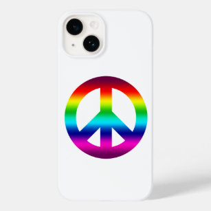 Friedensschild Regenbogen in Hippie Brights on Whi Case-Mate iPhone 14 Hülle