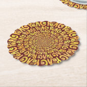 Friedensschild Spiralgelb orange borange rot Untersetzer (angewinkelt)