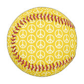 Friedensschilder auf sonniges Gelb Baseball (Vorderseite Links)