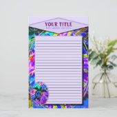 Friedensschildkröte gezeichnetes Briefpapier (Stehend Vorderseite)