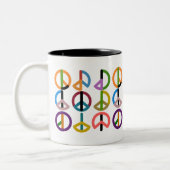 Friedensschlag/-SCHWARZES 325 ml Zwei-Ton Tasse (Links)