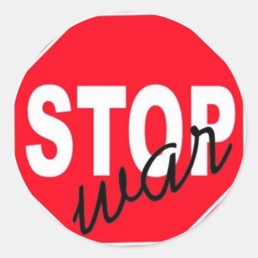 Friedensschluss Runder Aufkleber (Vorderseite)