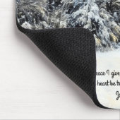 Friedensschnee-Wiesen-Bibelvers-Glaubens-Mauspad Mousepad (Ecke)