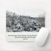 Friedensschnee-Wiesen-Bibelvers-Glaubens-Mauspad Mousepad (Mit Mouse)
