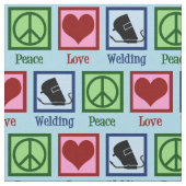 Friedensschweißen der Liebe Stoff (Nahaufnahme)