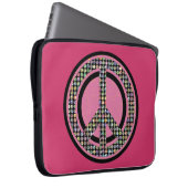 FRIEDENSSEQUINED ROSA Laptop-Hülse Laptopschutzhülle (Vorne Rechts)