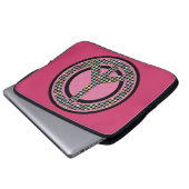 FRIEDENSSEQUINED ROSA Laptop-Hülse Laptopschutzhülle (Vorne Knopf)