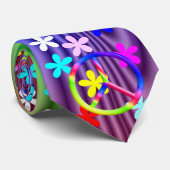 FriedensSgn- Blumen-Power-Krawatte Krawatte (Gerollt)