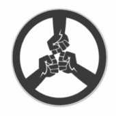 Friedenssicherung gegen Krieg Aufkleber (Vorderseite)