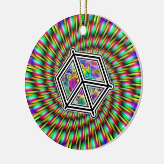 FRIEDENSSIGNAL - RAINBOW SPIRALE KERAMIK ORNAMENT (Links)