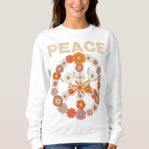 FRIEDENSSIGNAL VON BLUME LIEBE - Damen Sweatshirt