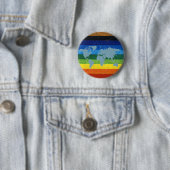 Friedenssimbol Regenbogen Button (Beispiel)