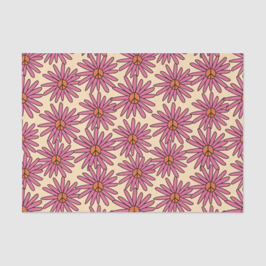 Friedensskription in Blume Retro-Entkopplung Seidenpapier (Vorderseite)