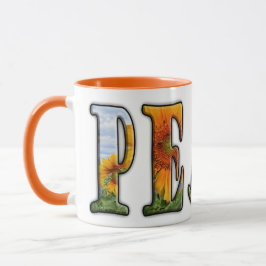 Friedenssonnenblumen Zweifarben-Tasse Tasse