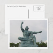 Friedensstatue Postkarte (Vorne/Hinten)