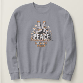 Friedenssteine-Blume Vintag Inspiration Zitat Sweatshirt