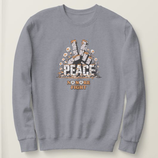Friedenssteine-Blume Vintag Inspiration Zitat Sweatshirt (Design vorne)
