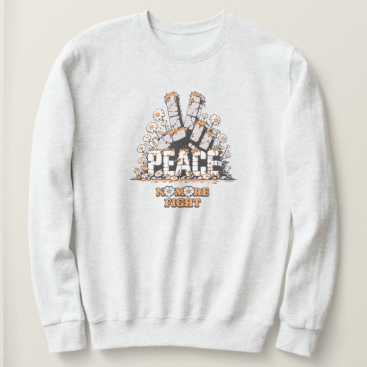 Friedenssteine-Blume Vintag Inspiration Zitat Sweatshirt (Design vorne)