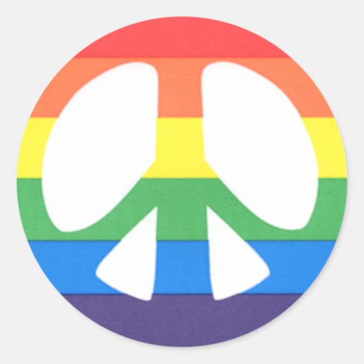 Friedenssticker :) runder aufkleber (Vorderseite)