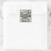 Friedensstift des Irokesen Quadratischer Aufkleber (Tasche)