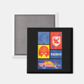 Friedensstifter Schild, Helm und Auto  Magnet (Vorderseite/Rückseite)
