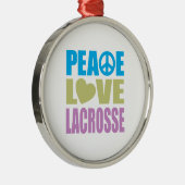 Friedensstiftung Lacrosse Silbernes Ornament (Rechts)