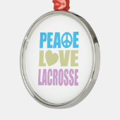 Friedensstiftung Lacrosse Silbernes Ornament (Links)