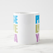 Friedensstiftung Yoga Liebe Jumbo-Tasse (Vorderseite)
