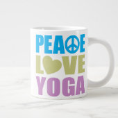Friedensstiftung Yoga Liebe Jumbo-Tasse (Rechts)