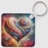 Friedenssuche Schlüsselanhänger (Rückseite)