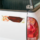 Friedenssymbol an der Wand, Autoaufkleber (Auf Lkw)