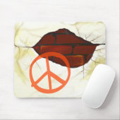 Friedenssymbol an der Wand, Mousepad (Mit Mouse)
