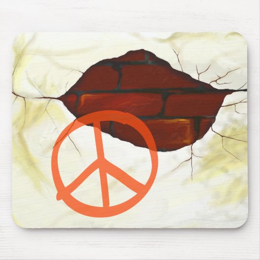 Friedenssymbol an der Wand, Mousepad (Vorne)