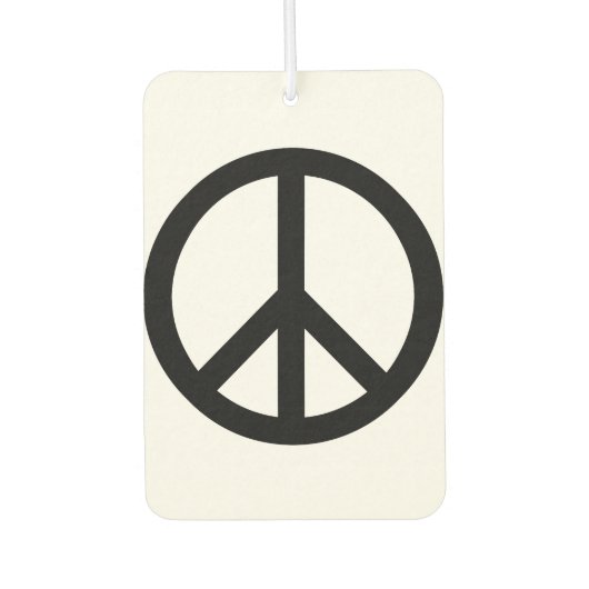 Friedenssymbol Anti-Krieg Schwarz-weißes einfaches Autolufterfrischer (Vorderseite)